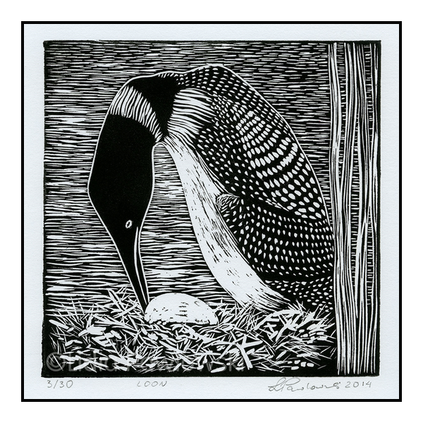 Linoprint Loon