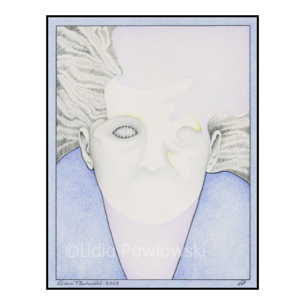 Musing Portrait, Soft Colored Pencils