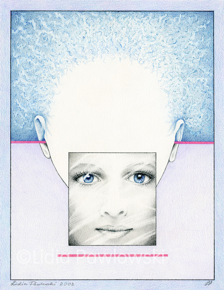 Soft Colored Pencils, Musing Dream Portrait