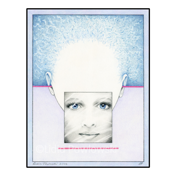 Musing Portrait, Soft Colored Pencils